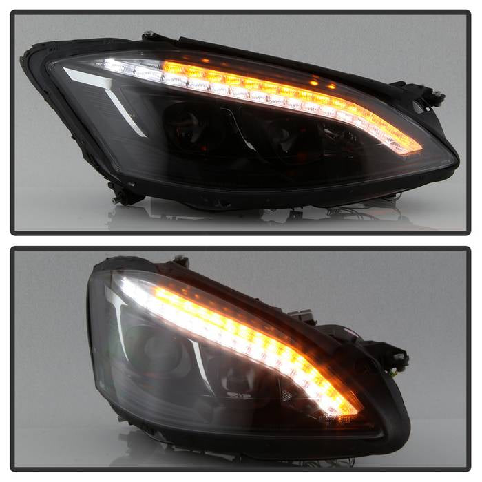 Spyder Mercedes W221 S Class 07-09 Headlights - HID Model Only - Black PRO-YD-MBW22107-HID-DRL-BK 5083890