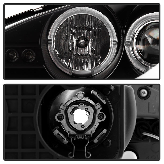 Spyder Mazda MX3 92-96 Projector Headlights LED Halo LED Black High H1 Low H1 PRO-YD-MMX392-HL-BK 5011503