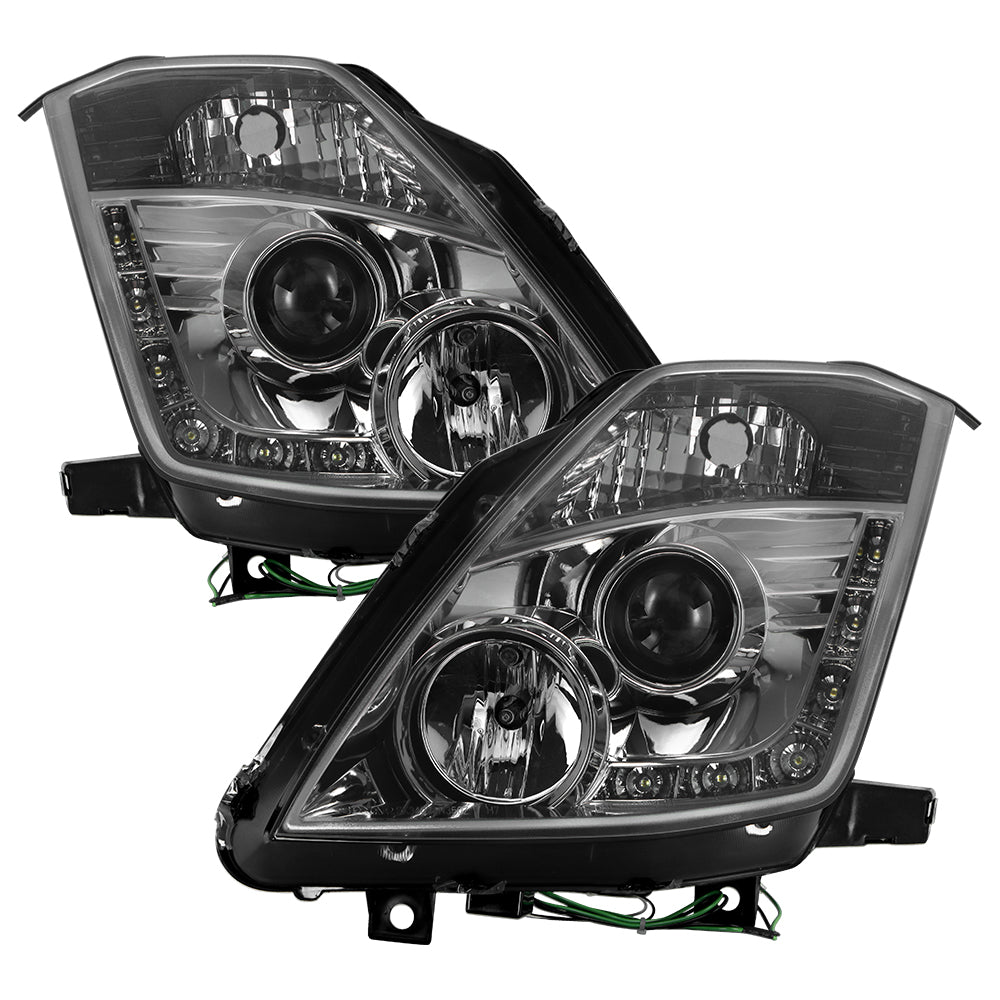 FR SPORT Spyder Nissan 350Z 03-05 Projector Headlights Halogen Model Only - DRL Smoke...