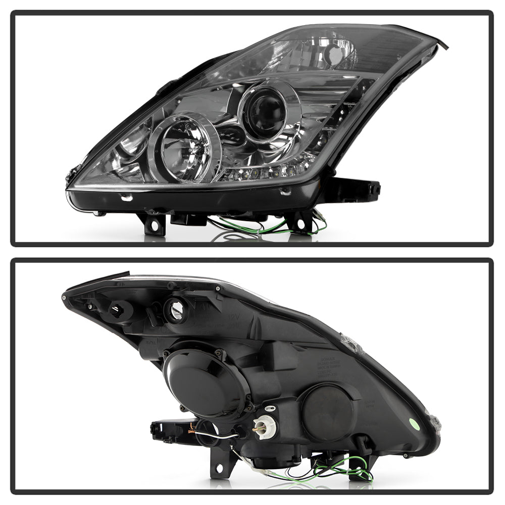 FR SPORT Spyder Nissan 350Z 03-05 Projector Headlights Halogen Model Only - DRL Smoke...