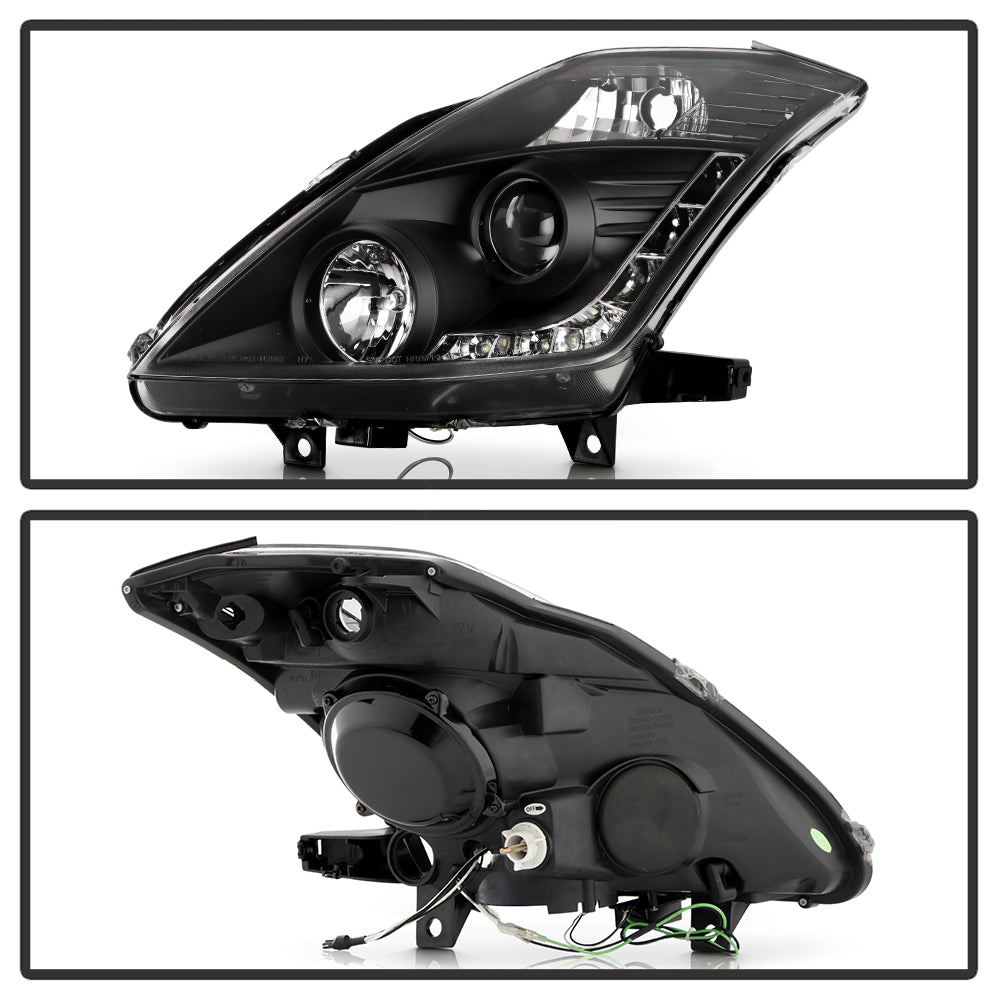 FR SPORT Spyder Nissan 350Z 03-05 Projector Headlights Xenon DRL Blk High H1 Lw D2R...