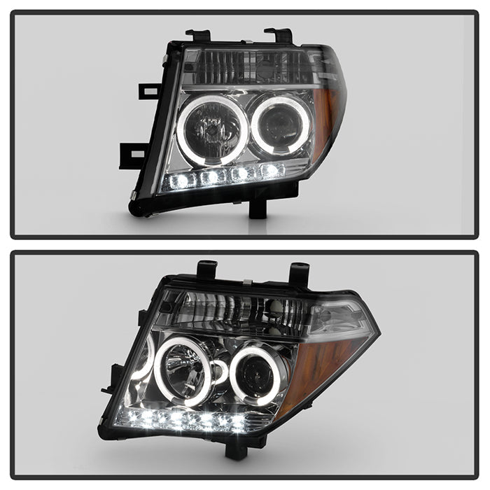 FR SPORT Spyder Nissan Frontier 05-08 Projector Headlights LED Halo LED Smke PRO-YD-NF05-HL-SM...