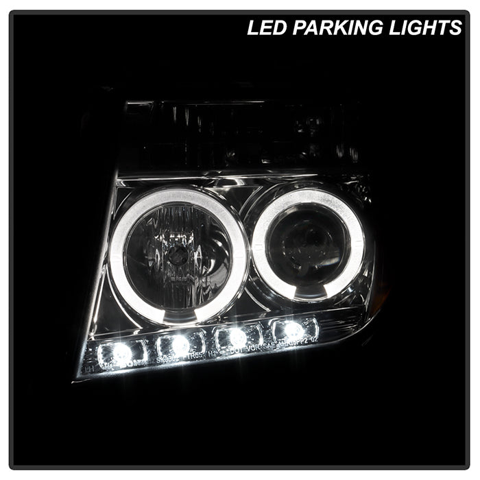 FR SPORT Spyder Nissan Frontier 05-08 Projector Headlights LED Halo LED Smke PRO-YD-NF05-HL-SM...