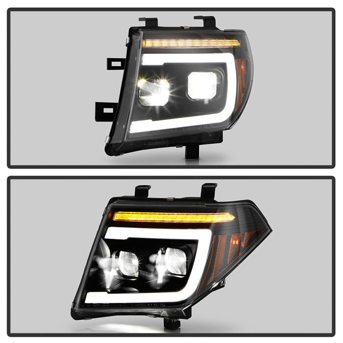 SPYDER Apex 05-08 Nissan Frontier High-Power LED Module Headlights - Black (PRO-YD-NF05AP-SEQGR-BK) 5089106
