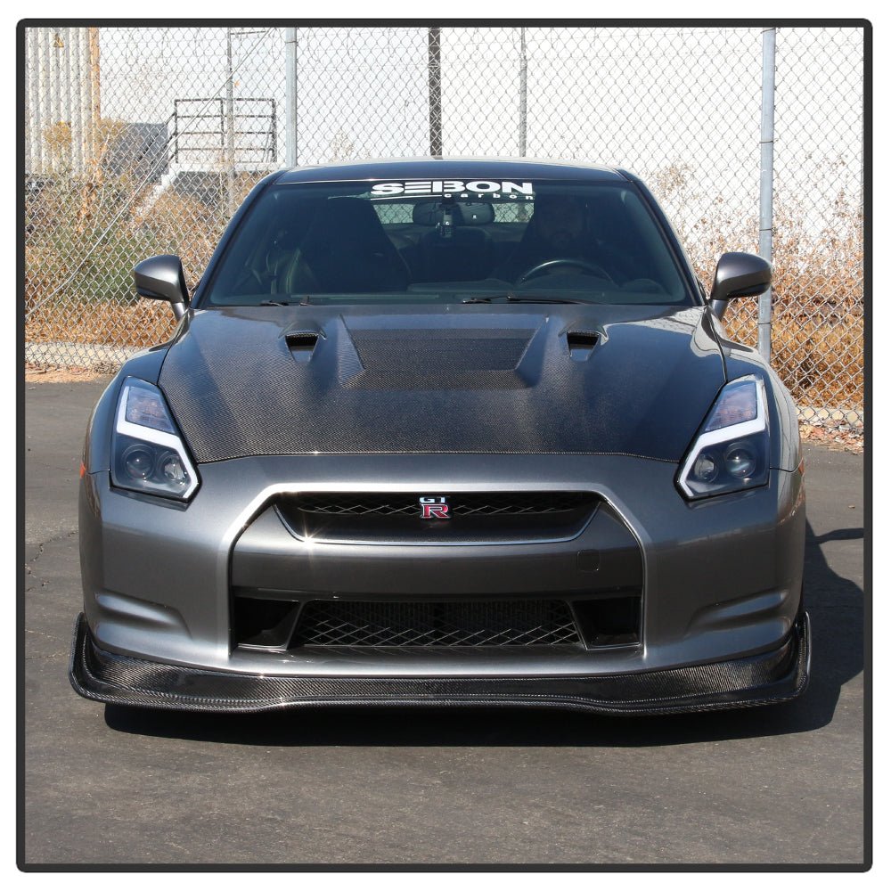 Spyder Nissan GTR R35 09-14 - Projector Headlights - DRL LED - Black 5085696