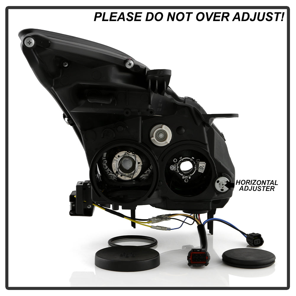 Spyder Nissan GTR R35 09-14 - Projector Headlights - DRL LED - Black 5085696
