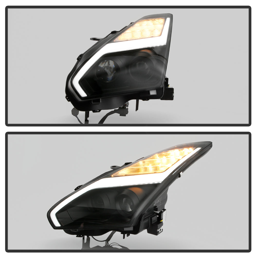 Spyder Nissan GTR R35 09-14 - Projector Headlights - DRL LED - Black 5085696