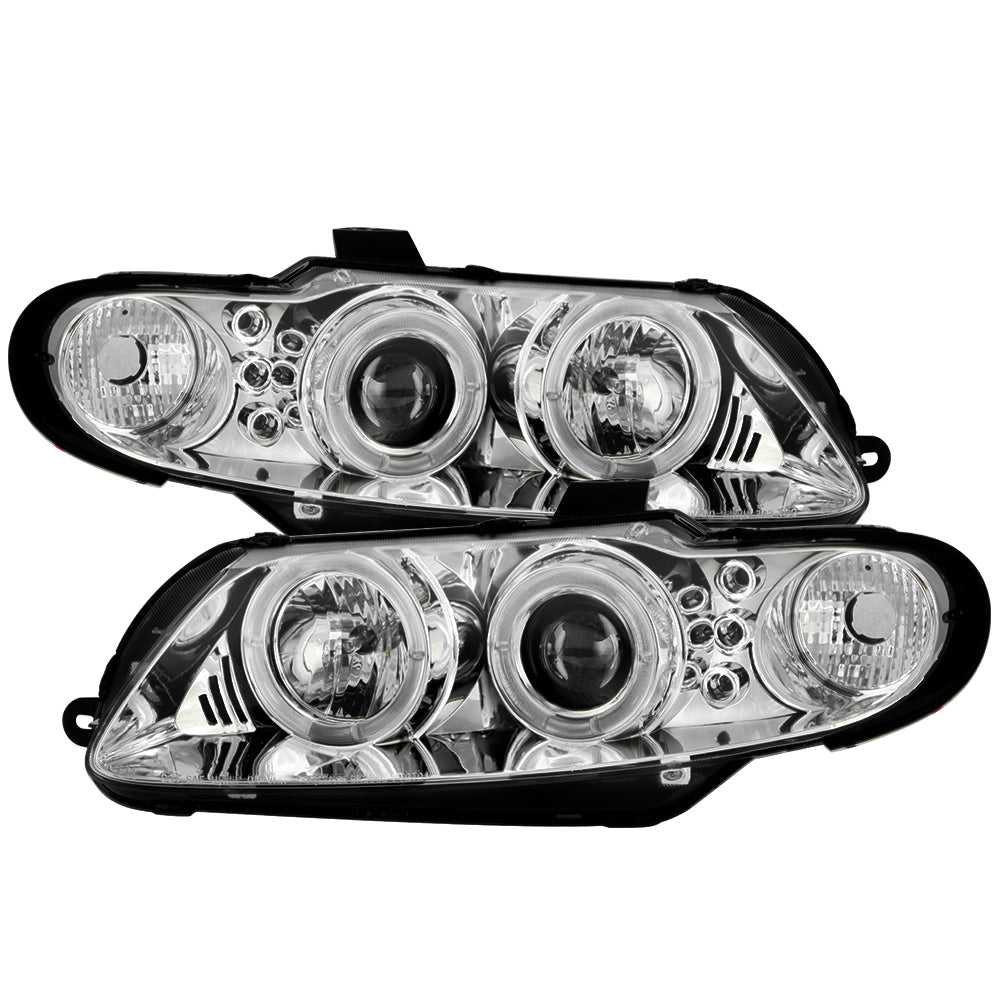 FR SPORT Spyder Pontiac GTO 04-06 Projector Headlights LED Halo LED Chrome High H1 Low H1...