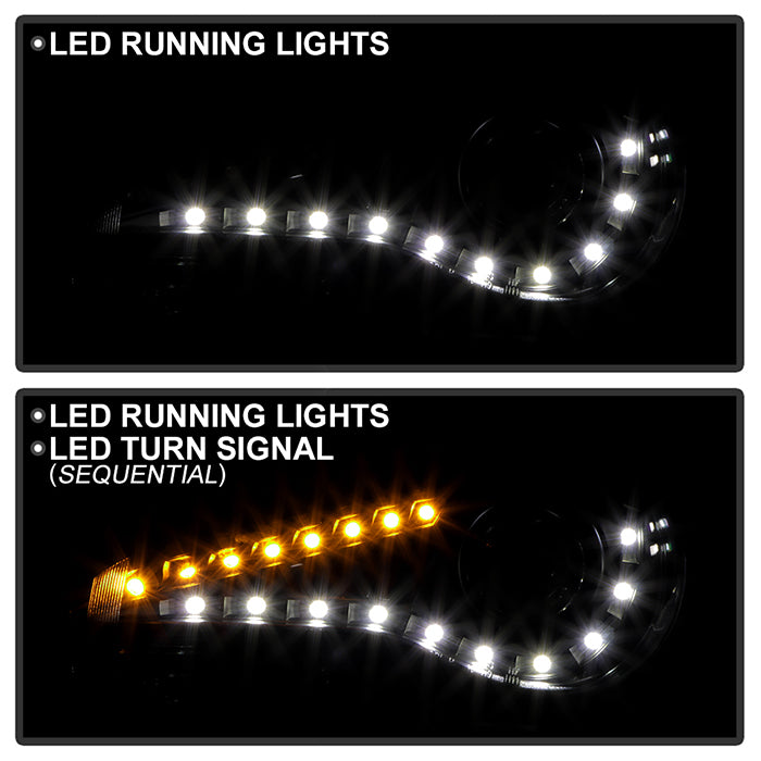 Spyder Scion FRS 12-14 Projector Headlights DRL LED Black PRO-YD-SFRS12-BK 5075413