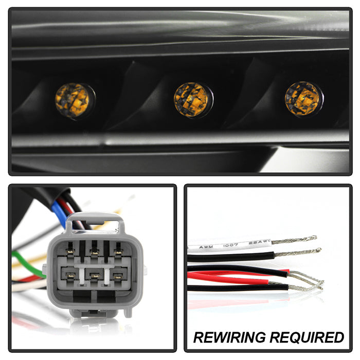 Spyder Scion FRS 12-14 Projector Headlights DRL LED Black PRO-YD-SFRS12-BK 5075413