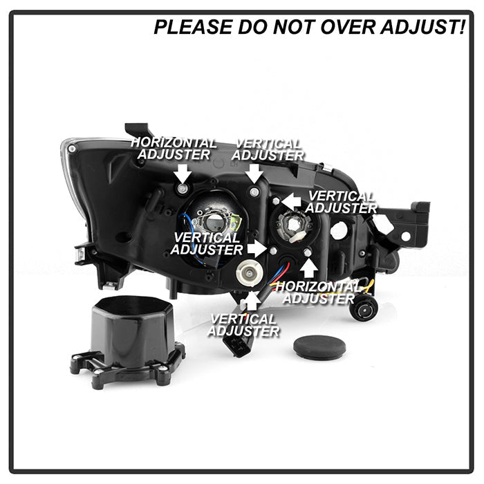 Spyder Subaru WRX 08-09 Projector Headlights - Halogen Model Only - Black PRO-YD-SWRX08-LBDRL-BK 5083944