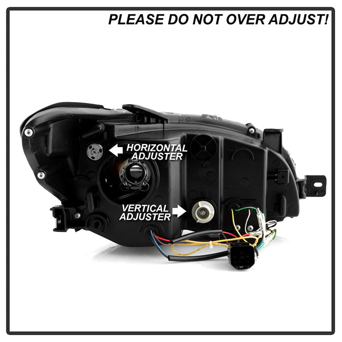 Spyder Subaru Impreza WRX 15-20 Halogen Model Projector Headlights - Black PRO-YD-SWRX15SI-SBSEQ-BK 5088086
