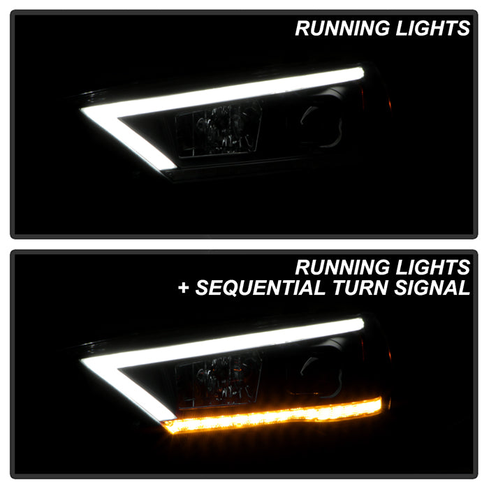 SPYDER 14-20 Toyota 4Runner Projector Headlights w/Seq. LED Turn Sig. LED White Light Bar Park Light 5088154