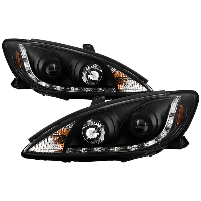 FR SPORT Spyder Toyota Camry 02-06 Projector Headlights DRL Black High H1 Low H1...