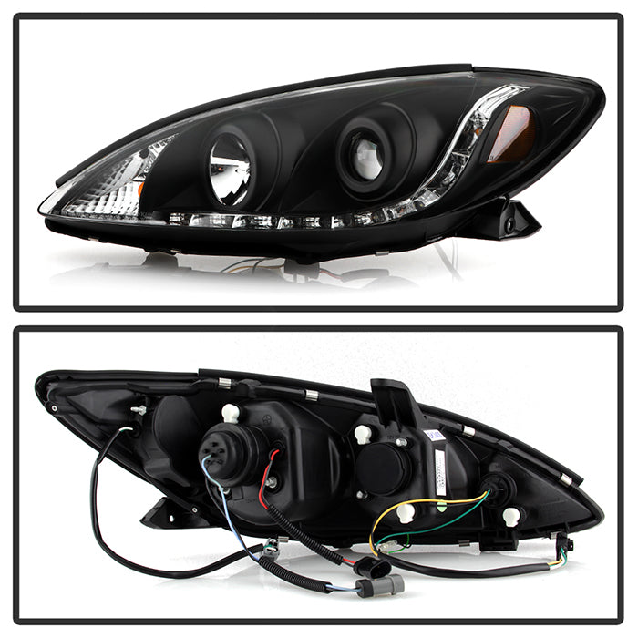 FR SPORT Spyder Toyota Camry 02-06 Projector Headlights DRL Black High H1 Low H1...