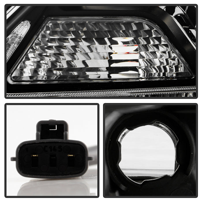 Spyder 2015-2017 Toyota Sienna Projector Headlights - DRL LED - Black PRO-YD-TSEN15-DRL-BK 5084002