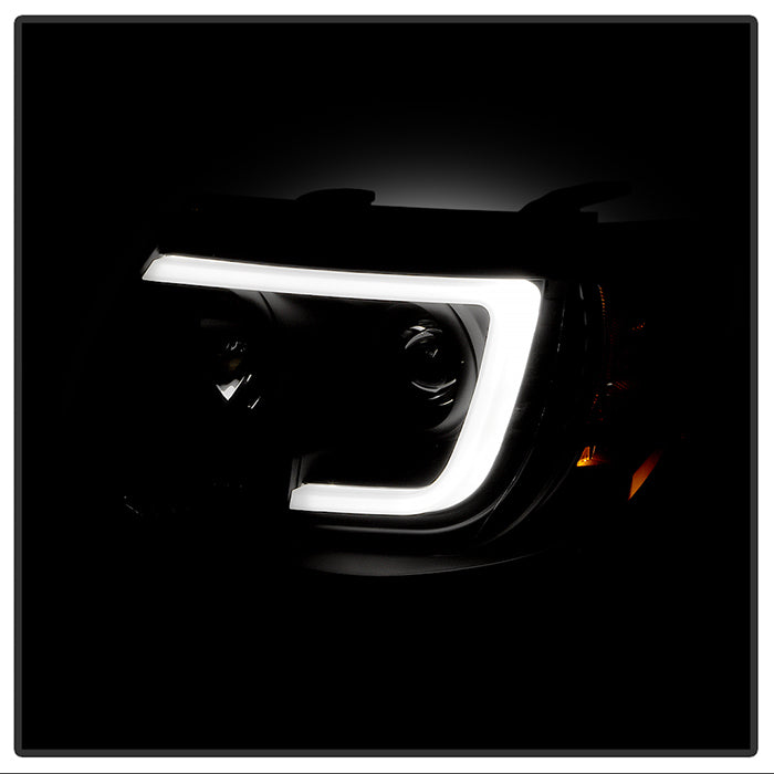 Spyder Toyota Tacoma 05-11 Projector Headlights - Light Bar DRL - Black PRO-YD-TT05V2-LB-BK 5084514