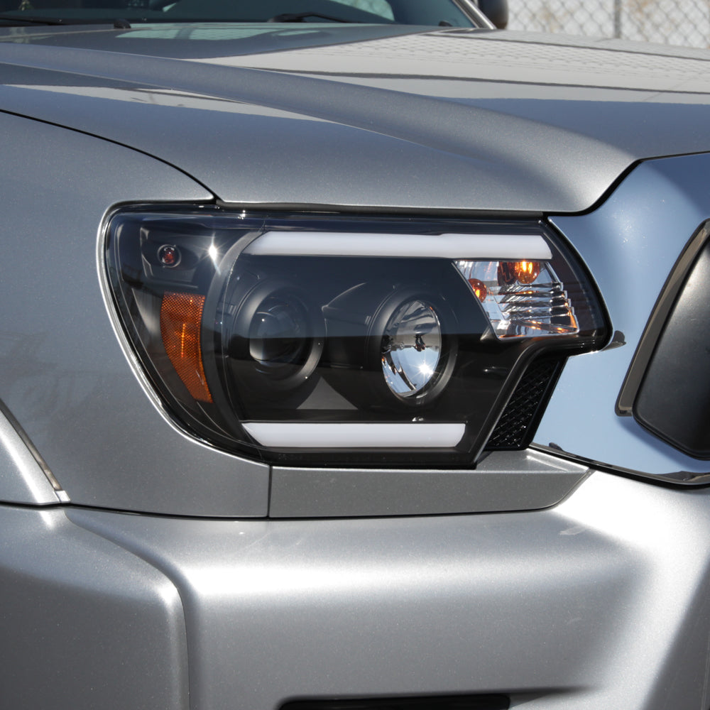 Spyder Toyota Tacoma 12-15 Projector Headlights Light Bar DRL Black PRO-YD-TT12-LBDRL-BK 5081711