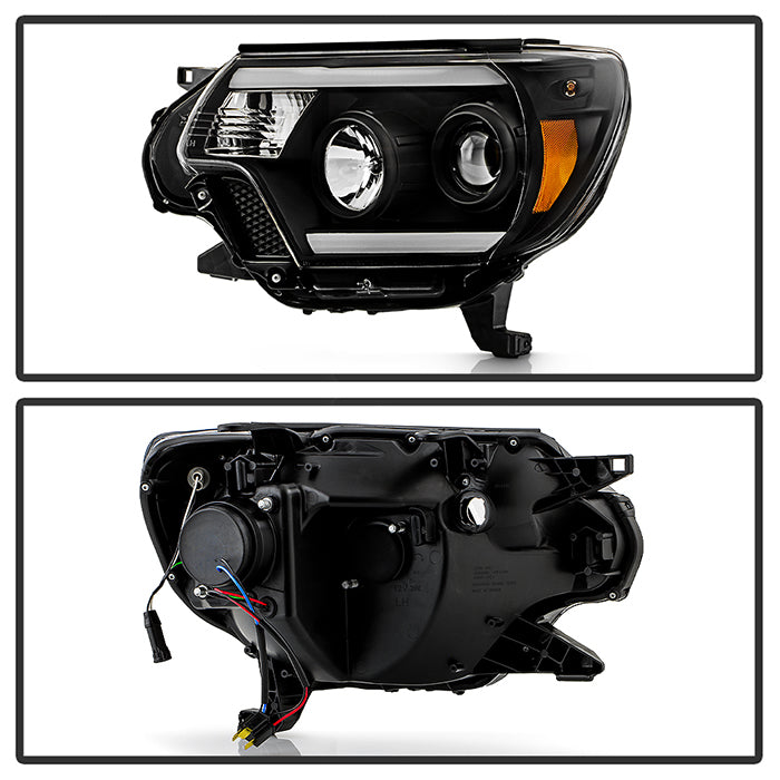 Spyder Toyota Tacoma 12-15 Projector Headlights Light Bar DRL Black PRO-YD-TT12-LBDRL-BK 5081711