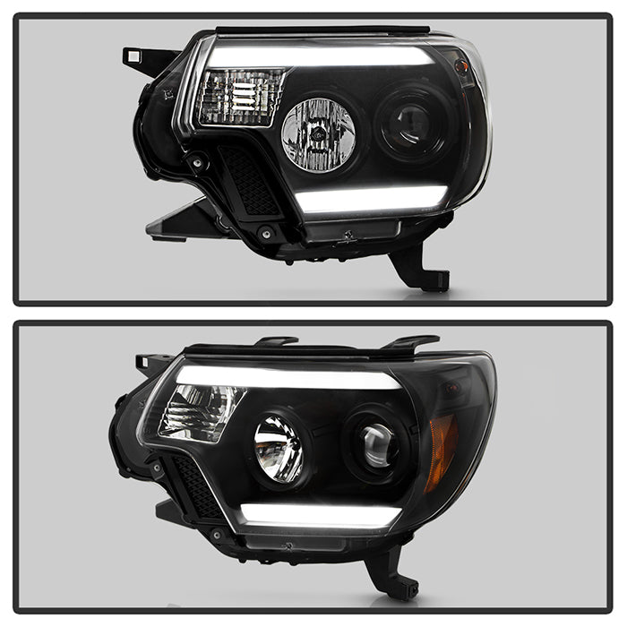 Spyder Toyota Tacoma 12-15 Projector Headlights Light Bar DRL Black PRO-YD-TT12-LBDRL-BK 5081711