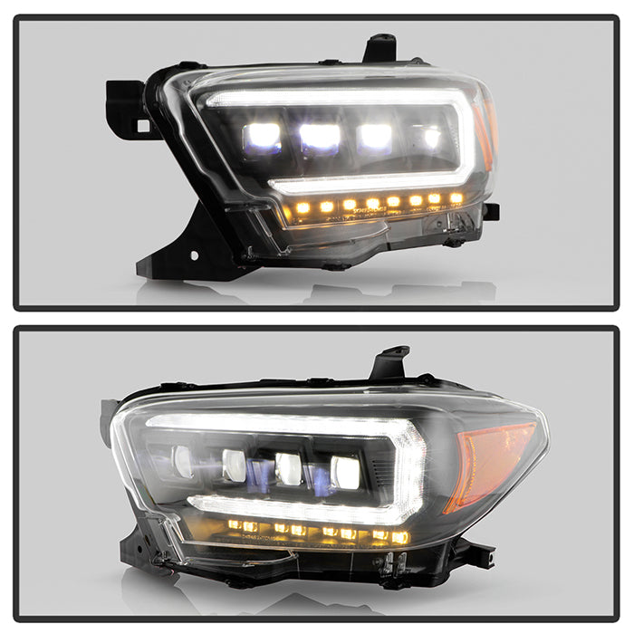 Spyder 16-20 Toyota Tacoma Halogen Model Only High-Power LED Headlights - Black PRO-YD-TT16HALAP-BK 5088376