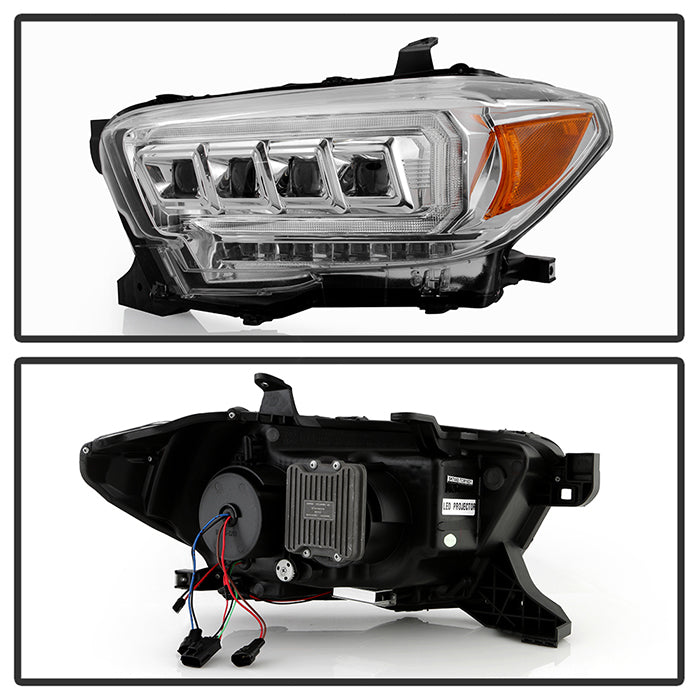 Spyder 16-20 Toyota Tacoma Halogen Model Only High-Power LED Headlights - Chrome PRO-YD-TT16HALAP-C 5088369
