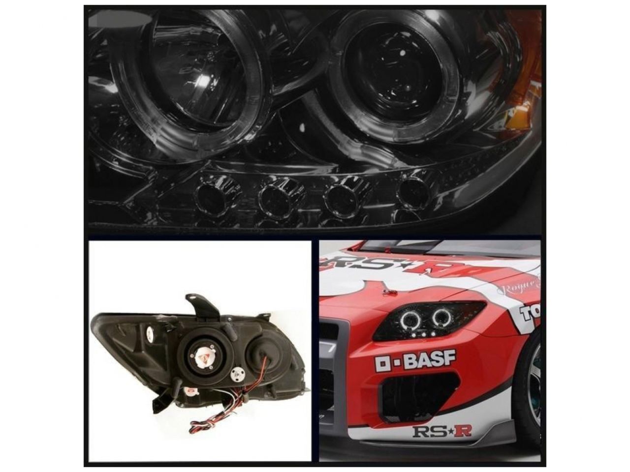 Spyder Scion TC 05-07 Projector Headlights - LED Halo -Replaceable LED