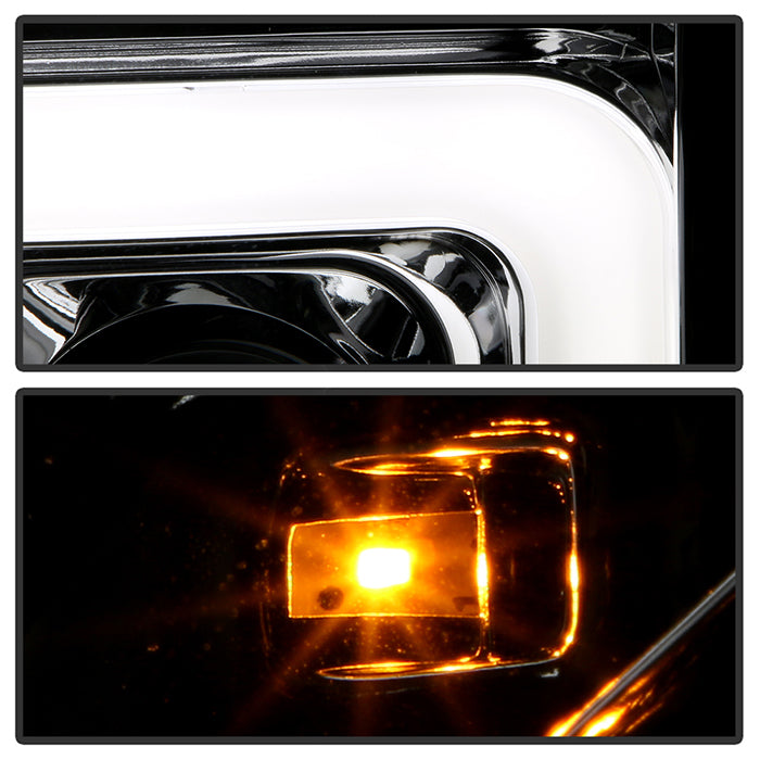 Spyder 07-13 Toyota Tundra V2 Light Bar DRL Projector Headlights - Chrome (PRO-YD-TTU07V2-LB-C) 5084651
