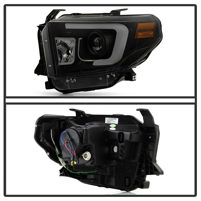 Spyder Toyota Tundra 2014-2016 Projector Headlights Light Bar DRL Black Smoke PRO-YD-TTU14-DRL-BSM 5080165
