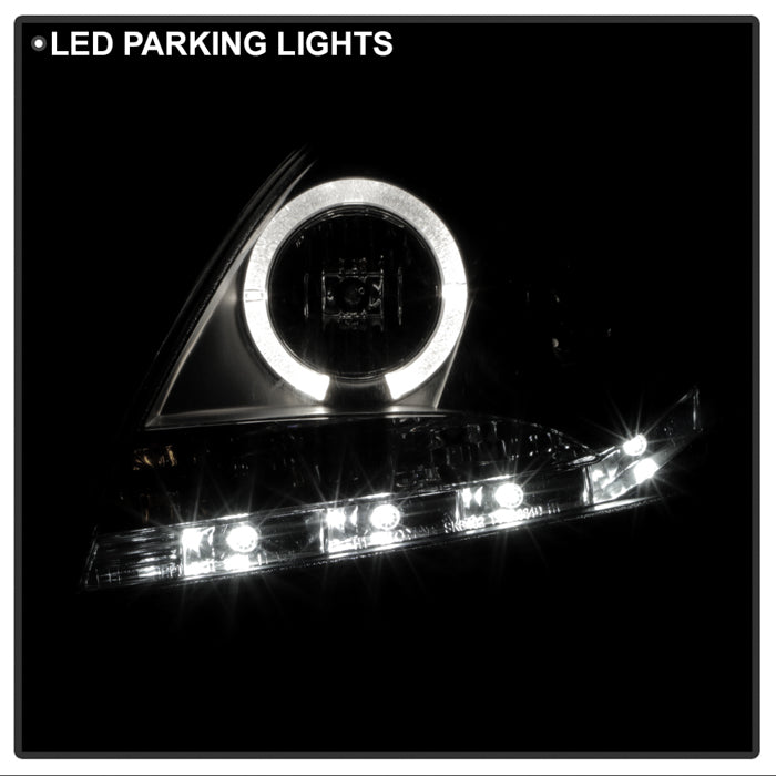 Spyder Toyota Yaris 07-11 4Dr Projector Headlights LED Halo DRL Blk PRO-YD-TYA074D-DRL-BK 5038944