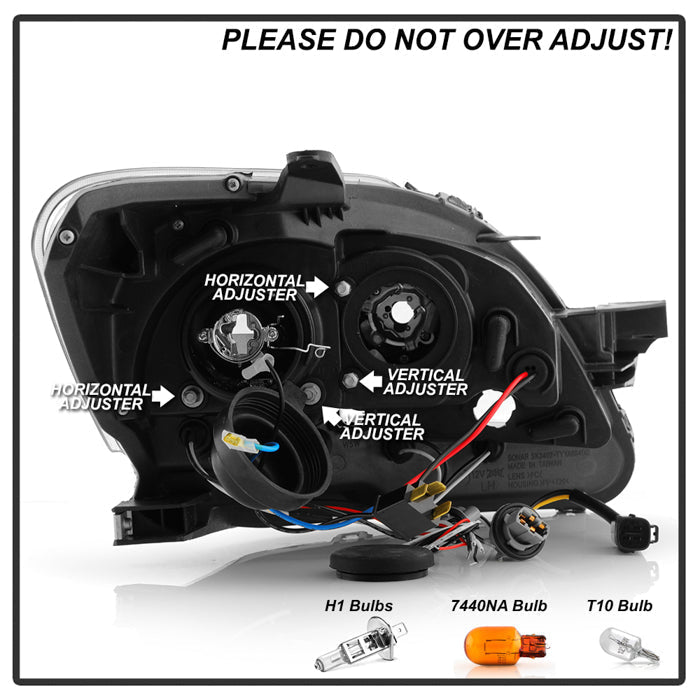 Spyder Toyota Yaris 07-11 4Dr Projector Headlights LED Halo DRL Blk PRO-YD-TYA074D-DRL-BK 5038944