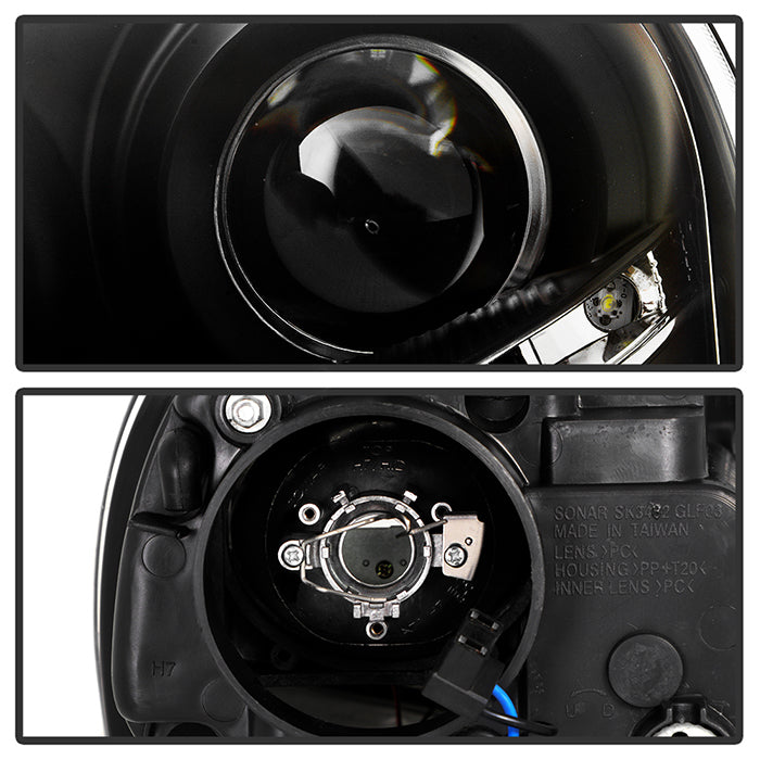 Spyder Volkswagen GTI 06-09/Jetta 06-09 Halogen Model Only - DRL Black PRO-YD-VG06-DRL-BK 5017505