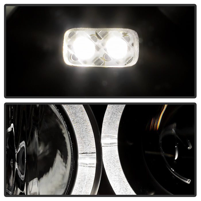 FR SPORT Spyder Volkswagen Golf IV 99-05 Projector Headlights LED Halo Black High H1 Low H1...