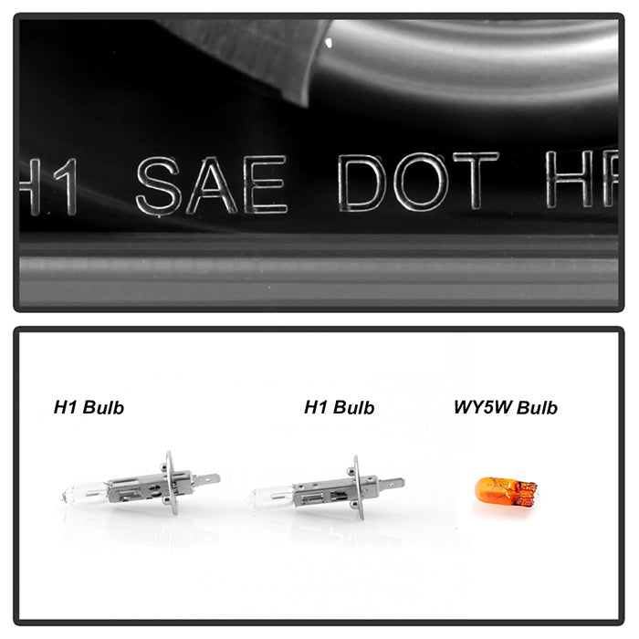 FR SPORT Spyder Volkswagen Jetta III 93-98 Projector Headlights LED Halo Blk High H1 Low H1...