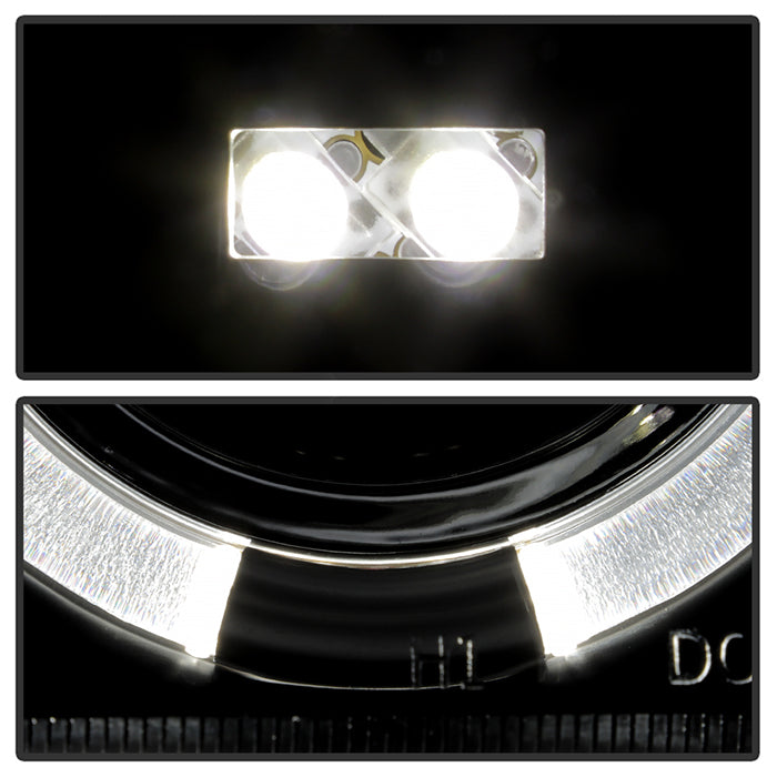 FR SPORT Spyder Volvo 850 93-97 Projector Headlights LED Halo Black High H1 Low H1...
