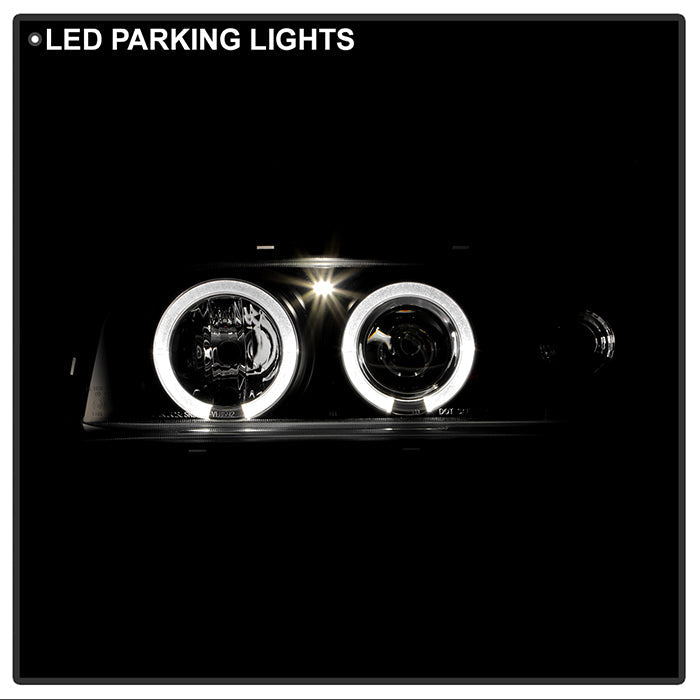 FR SPORT Spyder Volvo 850 93-97 Projector Headlights LED Halo Black High H1 Low H1...