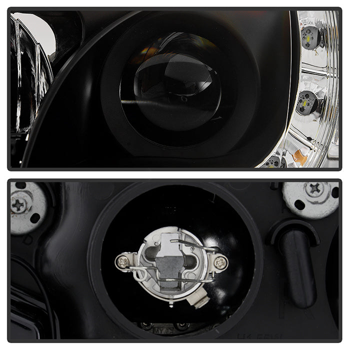 Spyder Volkswagen Passat 01-05 Projector Headlights DRL Black High H1 Low H1 PRO-YD-VP01-DRL-BK 5012302
