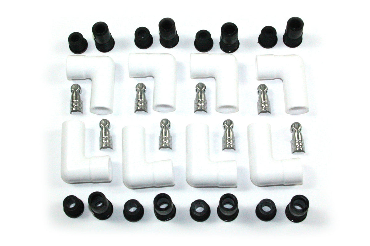 Ceramic Spark Plug Boot Kit 90-Deg 8pk White - 8501HT8