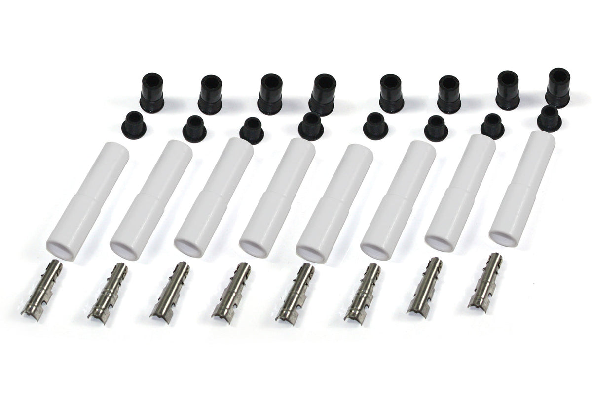Ceramic Spark Plug Boot Kit Straight 8pk White - 8502HT8