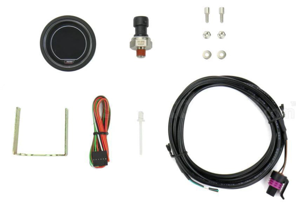 Gauge EVO Fuel Pressure w/Sender White / Green - 216EVOWGEFPPSI