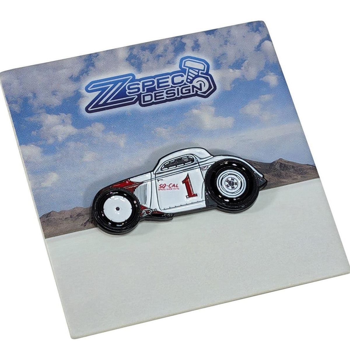 ZSPEC Collector Lapel / Hat Pin - SoCal Salt-Flats Hot-Rod Racer