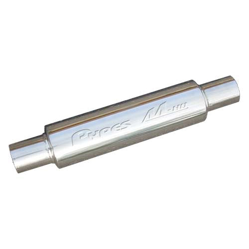 Muffler Stainless Polished 2.5IN Ctr - MVR200S