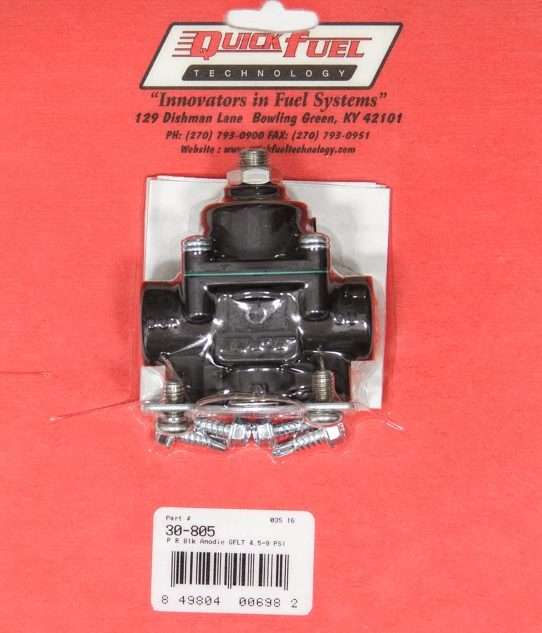 Pressure Regulator Black Use wMethanol - 30805QFT