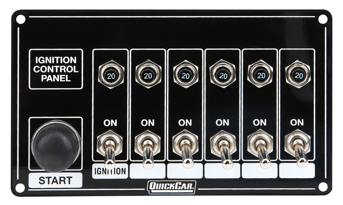Ignition Panel Blk w/ Start But. 5 Acc. Circut - 50868