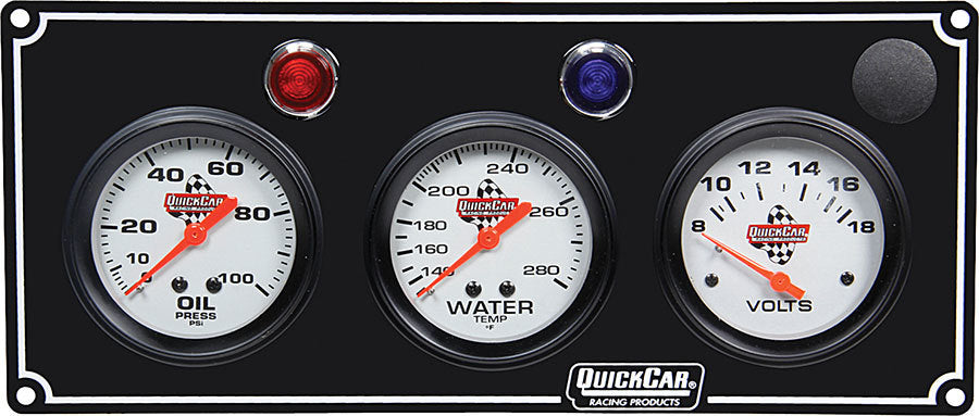3 Gauge Panel OP/WT/Volt Black - 616717