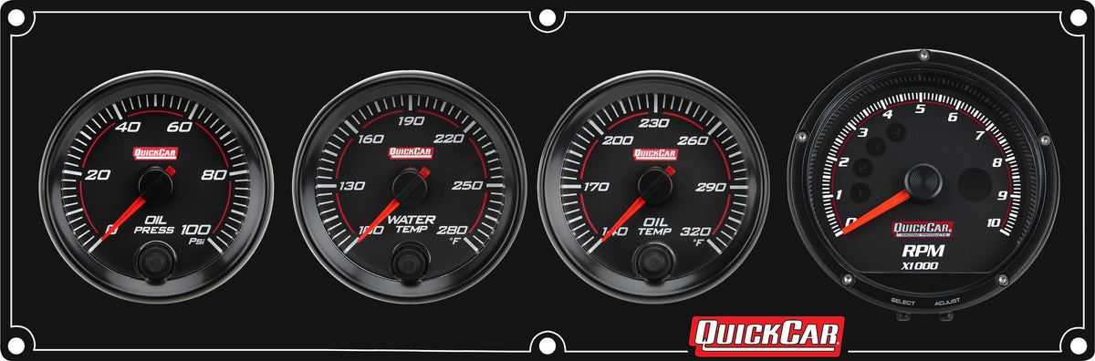 Redline 3-1 Gauge Panel OP/WT/OT w/Recall Tach - 693041