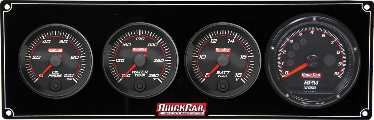 Redline 3-1 Gauge Panel OP/WT/Volt w/Recall Tach - 693047