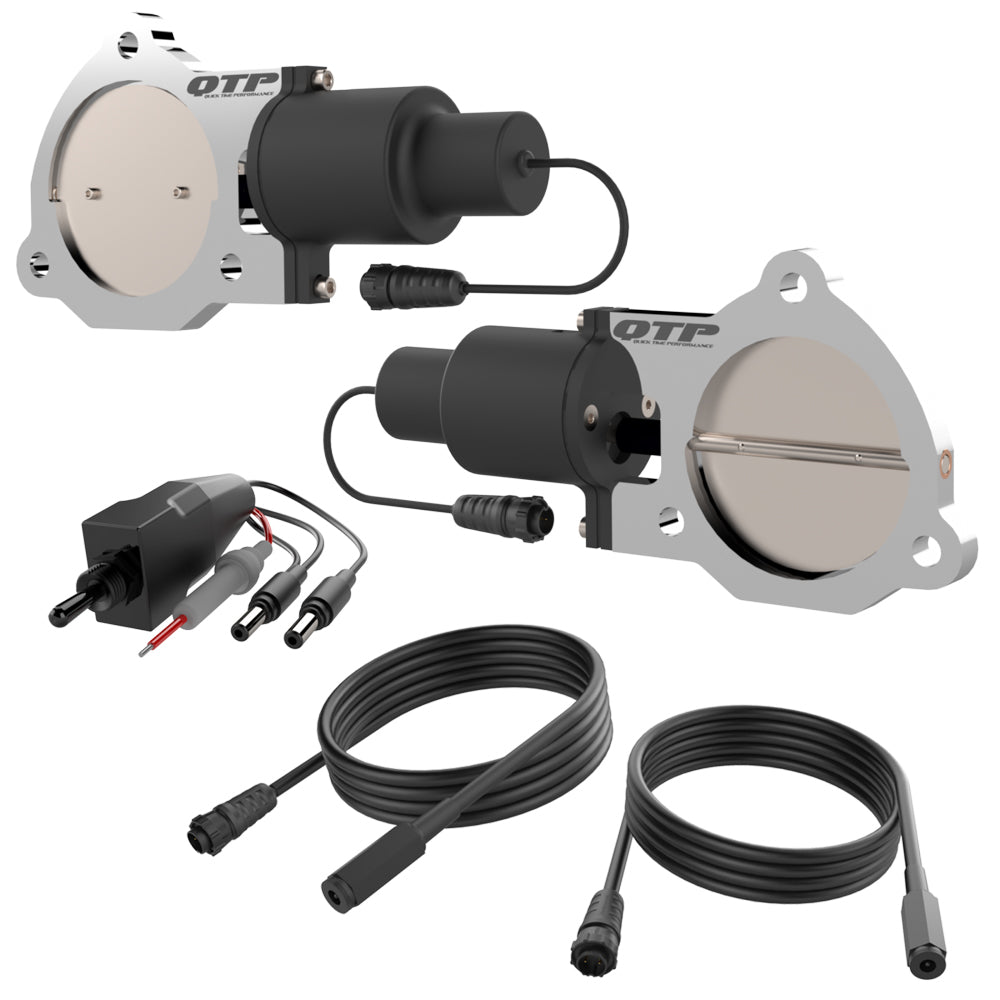 Dual 3.5in Electric Exha ust Cutout Valves - QTEC70