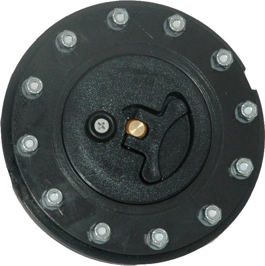 Cap Flush Mount Black Plastic 12-Bolt - 7030A