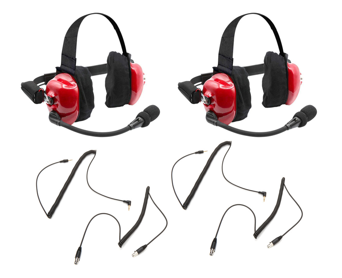 Headset Track Talk Red Linkable Intercom 2 Pack - H80X2